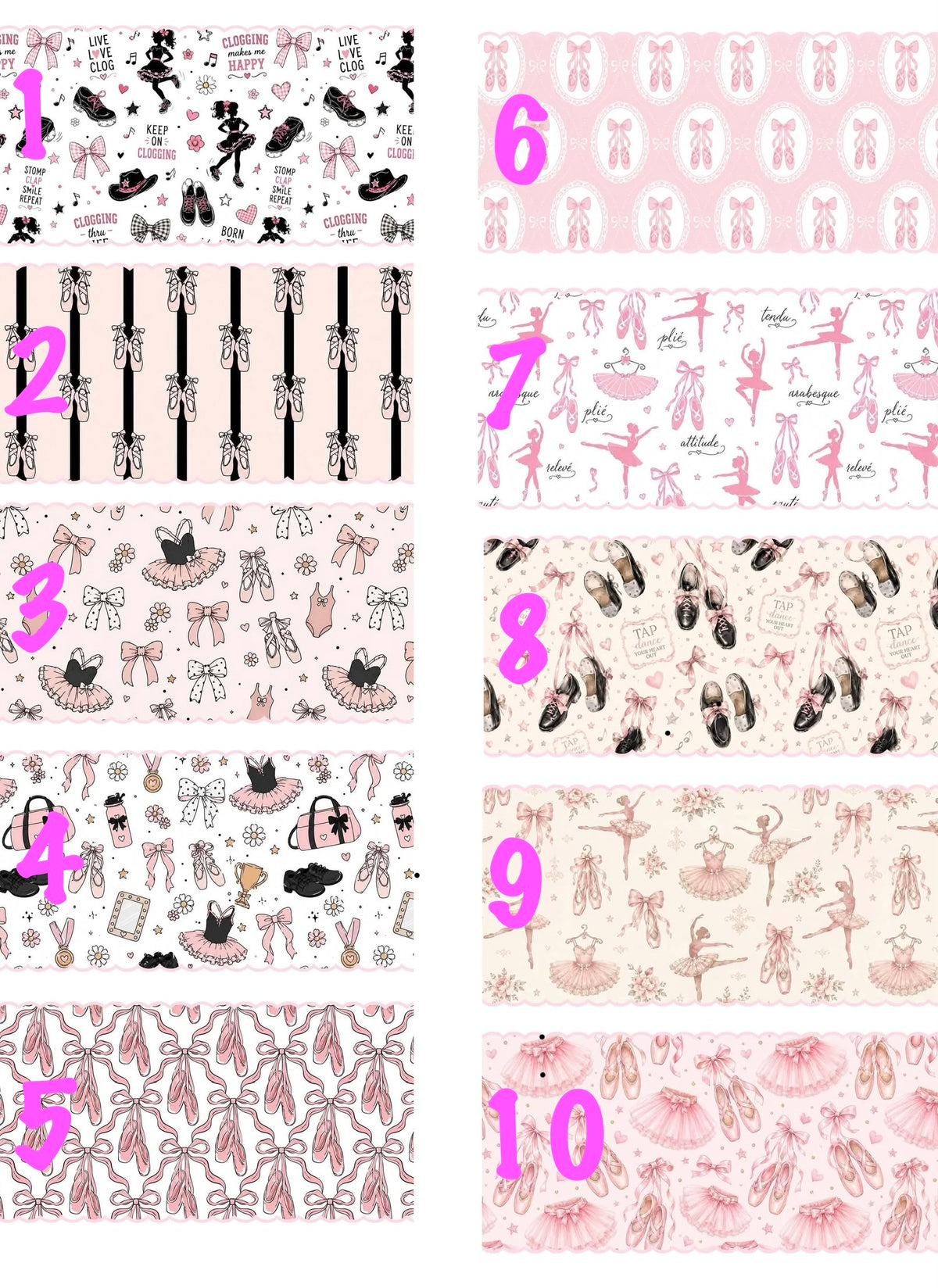 2.25” Dance Print MoonStitch PO
