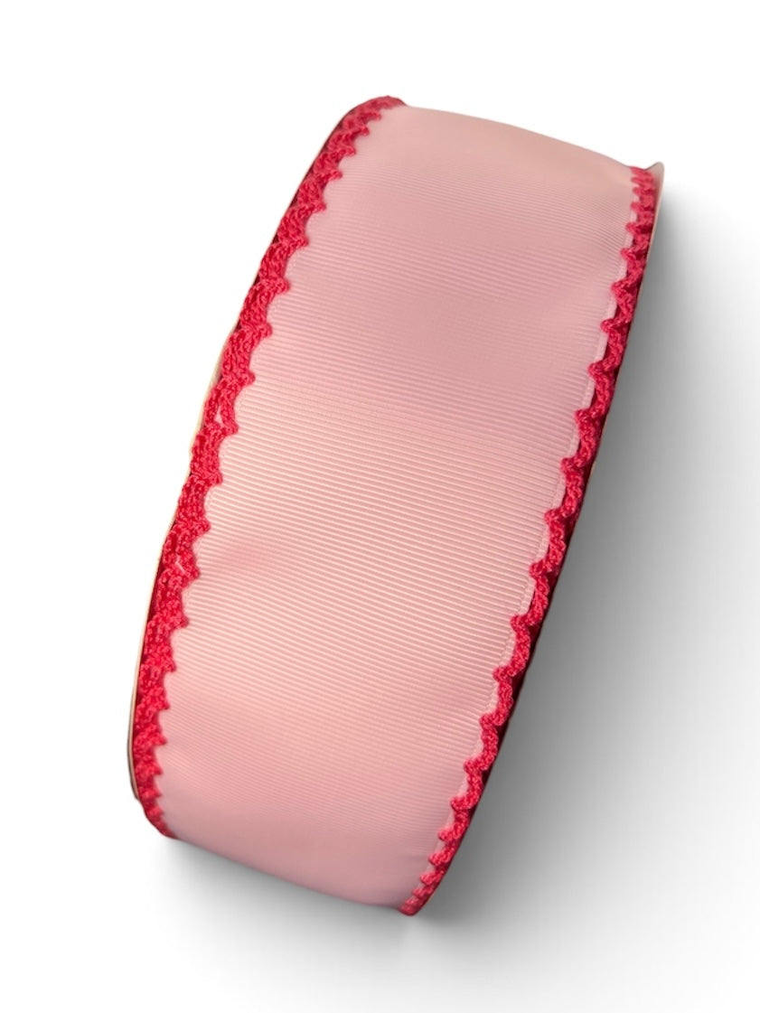 2.25” Pink/ Hot pink moonstitch