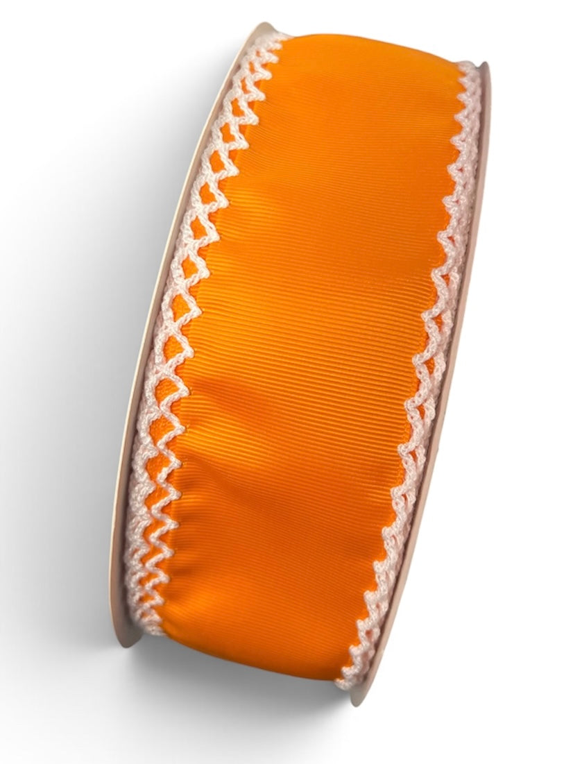 2.25” Orange/ White Moonstitch