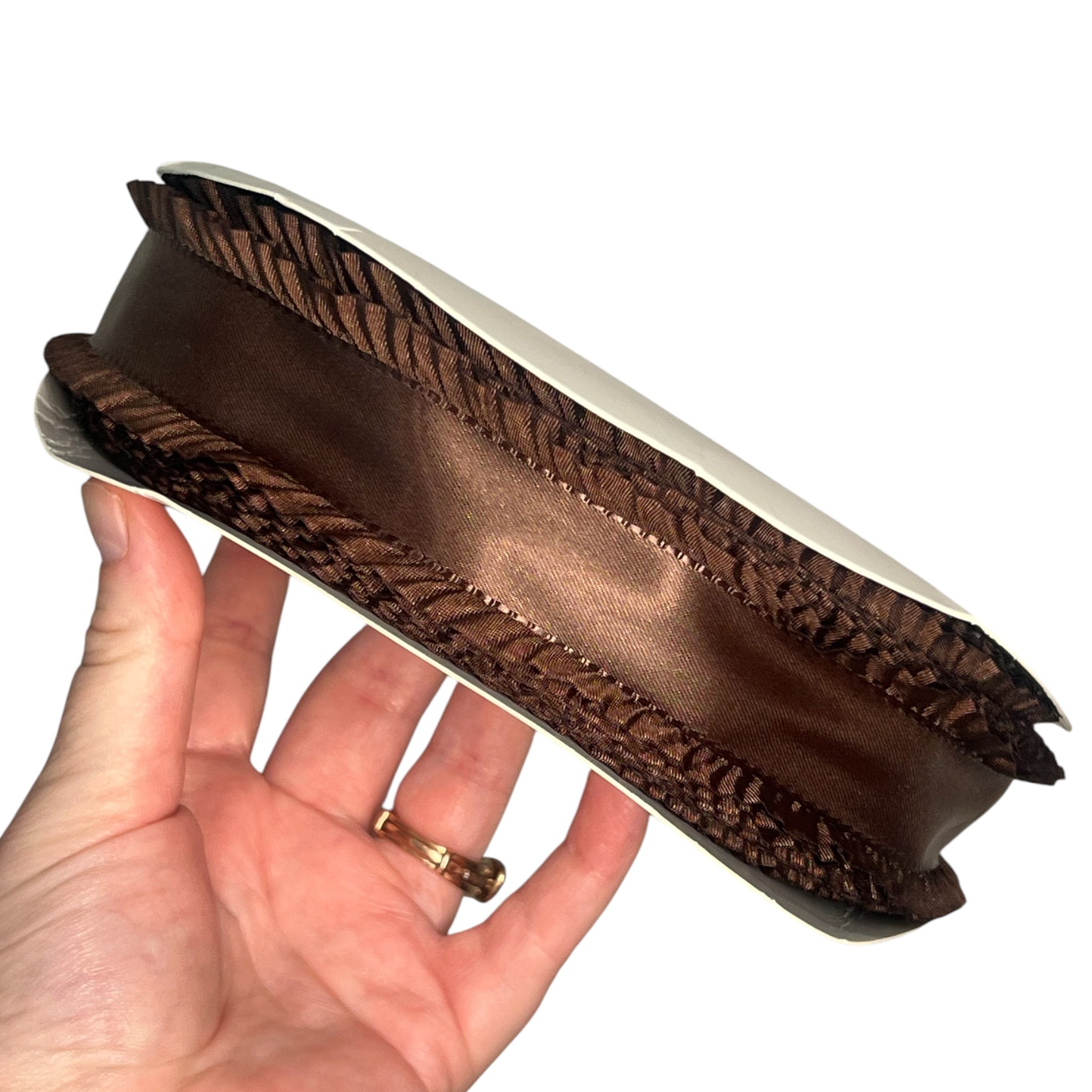 1.5” brown ruffle