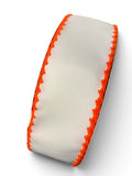 2.25” White/ Neon Orange Moonstitch