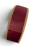 2.25” Burgundy/ Tan Moonstitch
