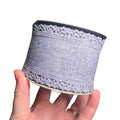 10 yard roll of 2.5" Purple THICK Canvas Scallop Edge