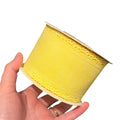 10 yard roll of 2.5" Pale Yellow THICK Canvas Scallop Edge
