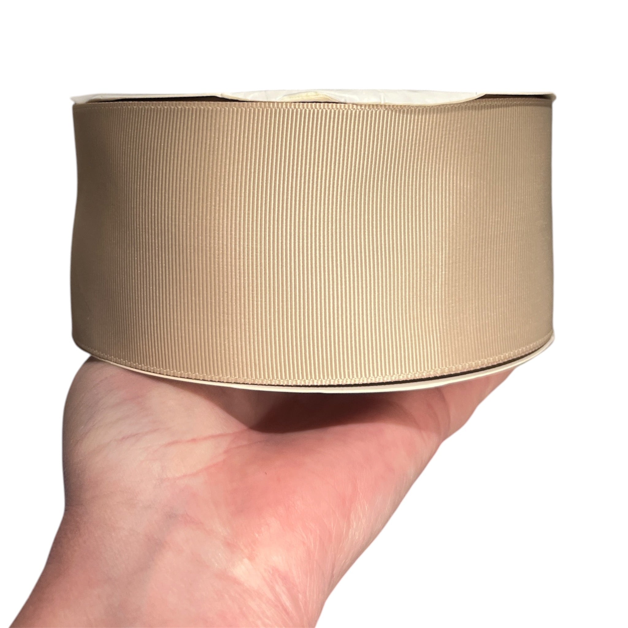 2.5" Plain Tan Grosgrain