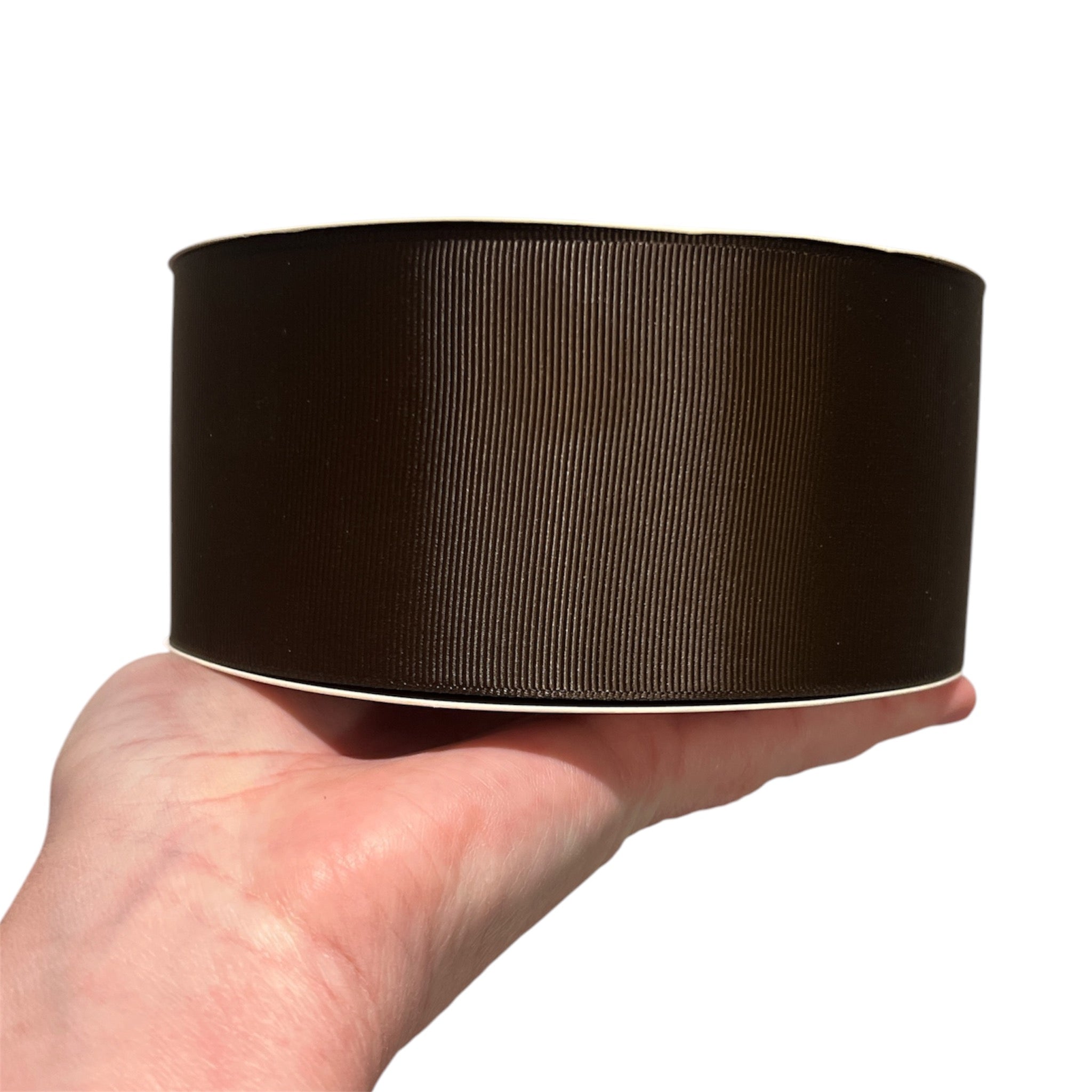 2.5" Plain Brown Grosgrain