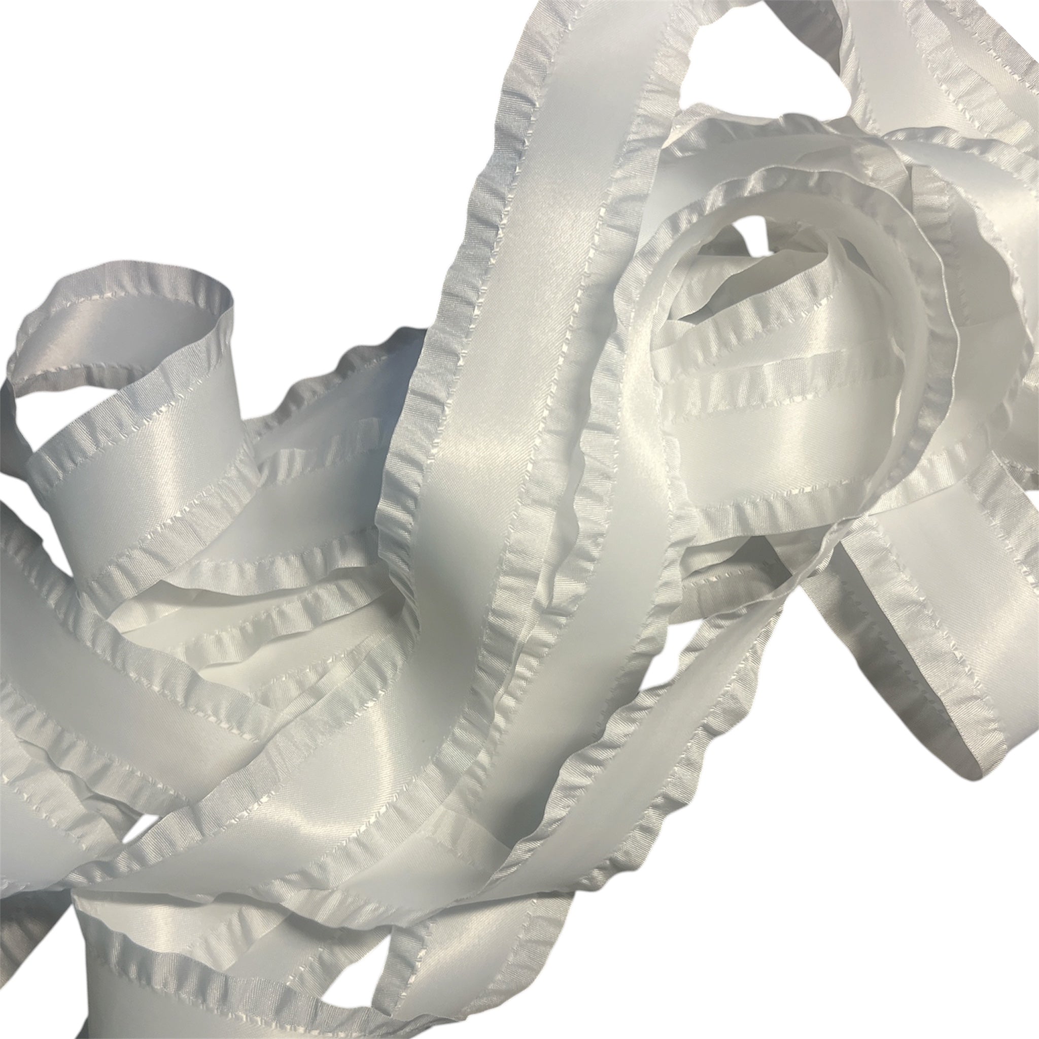 1.5" White Ruffle