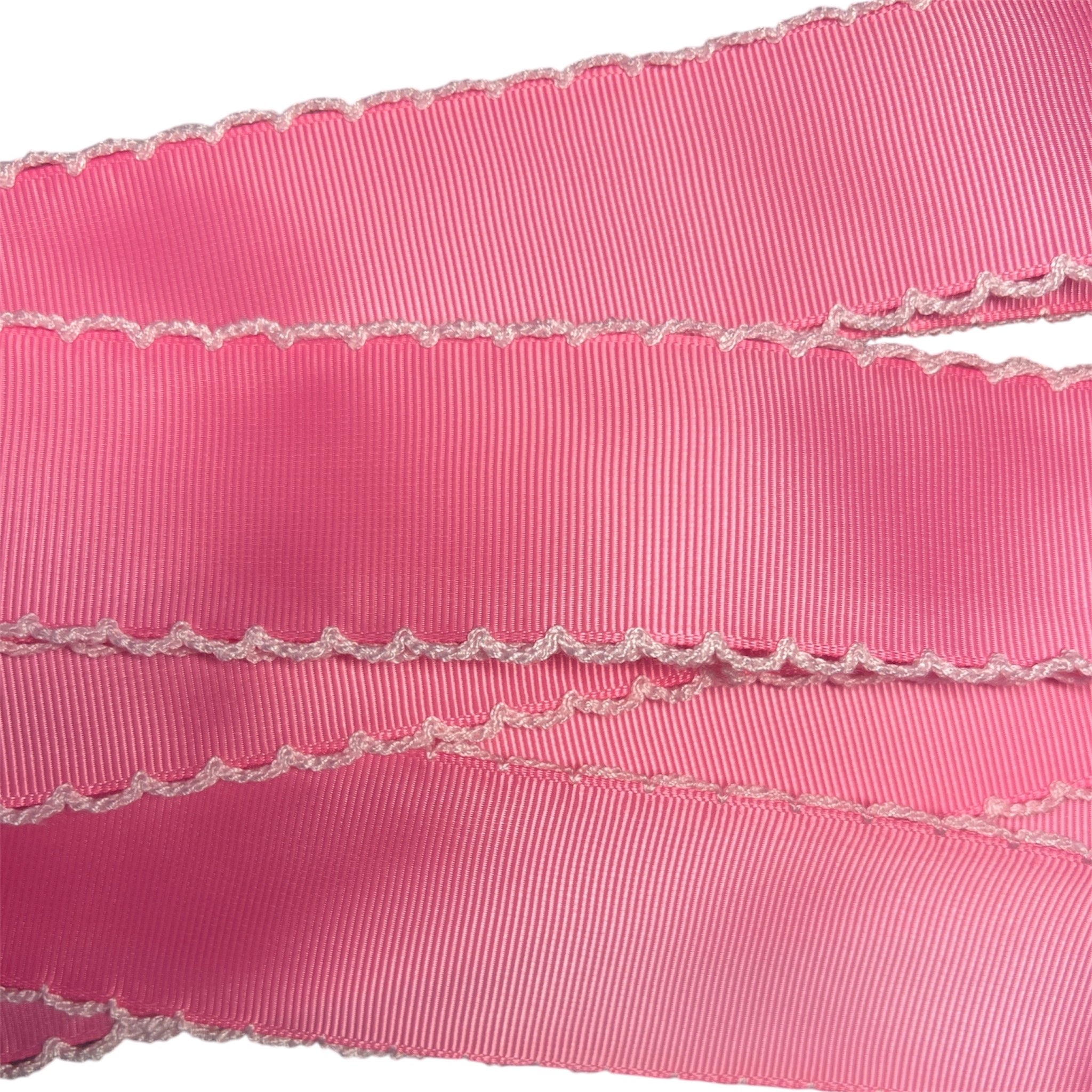 1.5" Pink & White Moonstitch
