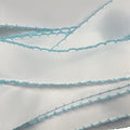 1.5" white with aqua blue moonstitch